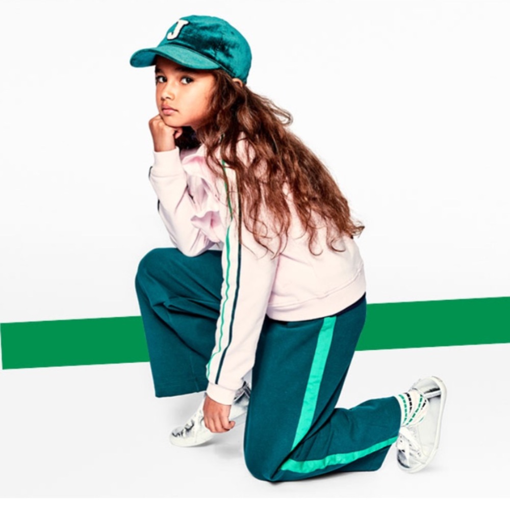 2/$20   Janie and Jack wide leg Sweat Pants - green